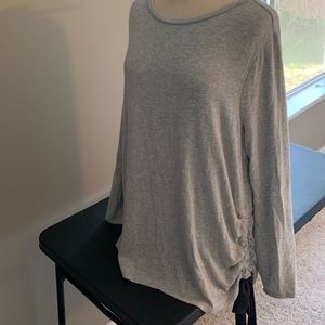 Loft top with ruched sides